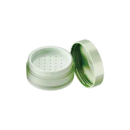 2.44oz / 72ml AS Straight Sided Loose Powder Sifter Jar with ABS Cap & Mirror