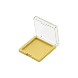 20.5g Single-Pan Square ABS & AS Powder Compact with Fully Transparent Top