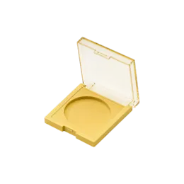 11g Single-Pan Square ABS & AS Powder Compact with Round Well & Fully Transparent Top