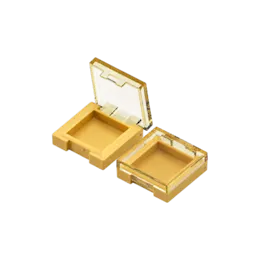 3.7g Single-Pan Square ABS & AS Powder Compact with Transparent Lid
