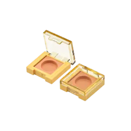 0.9g Single-Pan Square Dual-Tone ABS & AS Compact with Round Well & Transparent Lid