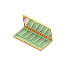 6-Pan Rectangular ABS & AS Eyeshadow Palette with Mirror & Applicator Well