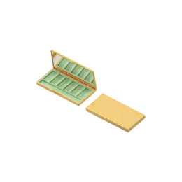 6-Pan Rectangular ABS & AS Eyeshadow Palette with Mirror & Applicator Well