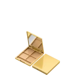 4-Pan Square ABS & AS Eyeshadow Palette with Square Wells, Mirror & Applicator Well