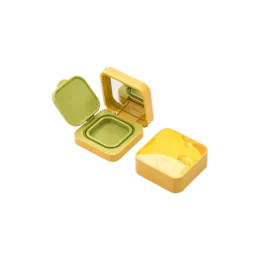 21g Single-Pan Square ABS, AS & PP Cushion Compact with Mirror, Applicator Well & Decorative Top Plate