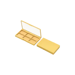6-Pan Rectangular ABS & AS Eyeshadow Palette with Rectangular Wells