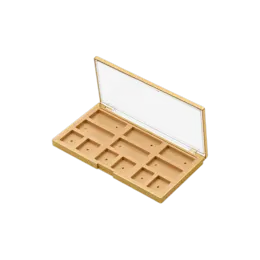 12-Pan Rectangular ABS & AS Eyeshadow Palette with Rectangular Wells
