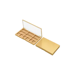12-Pan Rectangular ABS & AS Eyeshadow Palette with Rectangular Wells