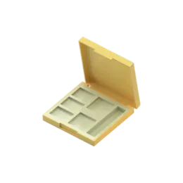 5-Pan Square ABS Dual-Tone Eyeshadow Palette with Applicator Well