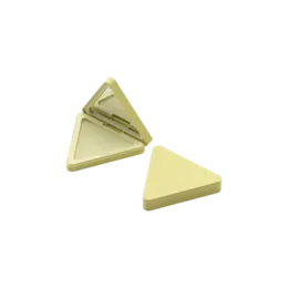 9.1g Single-Pan Triangular ABS & AS Powder Compact with Triangular Well & Mirror