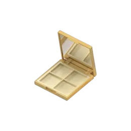 4-Pan Square ABS & AS Eyeshadow Palette with Square Wells & Mirror