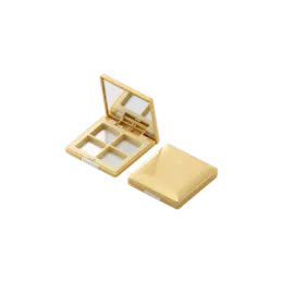 4-Pan Square Dual-Tone ABS Eyeshadow Palette with Mirror