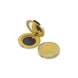 9.3g Round Dual-Tone ABS Compact with Mirror & Decorative Top Plate