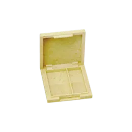 2-Pan Square ABS & AS Pressed Powder Compact with Rectangular Wells