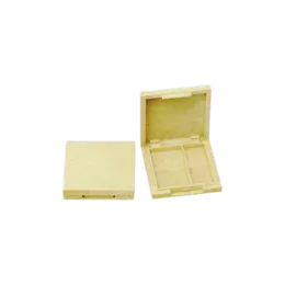 2-Pan Square ABS & AS Pressed Powder Compact with Rectangular Wells
