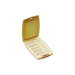 5-Pan Rectangular ABS & AS Eyeshadow Palette with Applicator Well, Bevelled Top & Push Button Closure