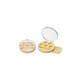 6-Pan Round ABS & AS Eyeshadow Palette with Round Wells & Slide-Out Tray