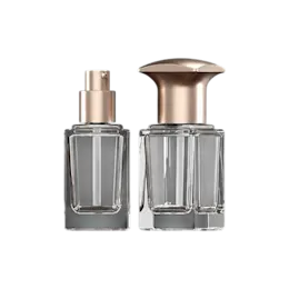 Flared Pedestal Zamac Perfume Bottle Cap with Square Block, Overcap for Pumps & Sprayers