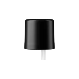 18-DIN Black Child-Resistant Tamper-Evident PP Dropper Cap, 0.7mm