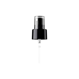24-410 Black PP Fine Mist Sprayer with Clear Overcap, 0.19cc Dosage