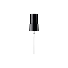 18-415 Black PP Fine Mist Sprayer with Flush Black Overcap, 0.1cc Dosage