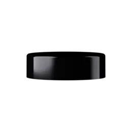 38mm Black PP Screw Cap with Violet Inlay