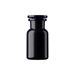 3.4oz / 100ml Violet Glass Round Apothecary Jar with Glass Stopper