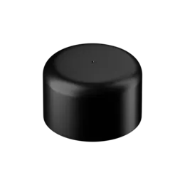 18-DIN Black PP Pourer Cap with White Pourer (Orion 100)