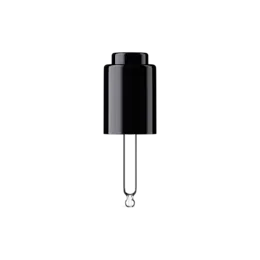 18-415 Black Push-Button Pipette Dropper with Straight Ball Tip, 0.35cc Dosage