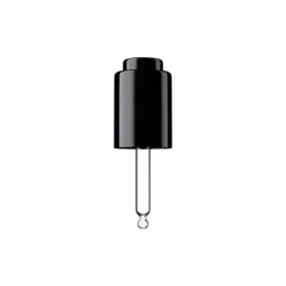 18-415 Black Push-Button Pipette Dropper with Straight Ball Tip, 0.35cc Dosage
