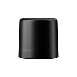 18-DIN Child-Resistant Tamper-Evident Black PP & PEHD Screw Cap with Violet Inlay