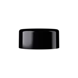 28mm Black Child-Resistant PP High-Profile Lid with Non-Glued Violet Inlay