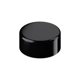 28mm Black Child-Resistant PP High-Profile Lid with Non-Glued Violet Inlay