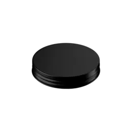 58-400 Black Grooved Black Tinplate Screw Cap with Violet Inlay