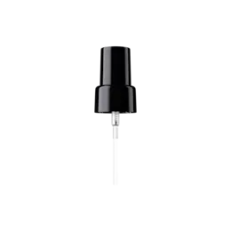 22-410 Black PP Fine Mist Sprayer with Flush Black Overcap, 0.13cc Dosage