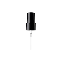20-410 Black PP Fine Mist Sprayer with Flush Black Overcap, 0.19cc Dosage
