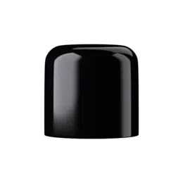 DIN18 Black UREA Semi-Glossy Screw Cap with Violet Inlay
