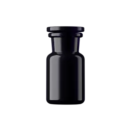 1.7oz / 50ml Light-Protective Violet Glass Round Apothecary Jar with Glass Stopper