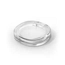 Single-Pan Round PETG Cosmetic Compact with Fully-Transparent Lid, 1.65" Diameter for Bronzer, Pressed Powders and Foundation