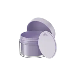 1.7oz / 50ml Double-Wall AS/PP Straight Sided Cosmetic Jar with Flush Cap & Sealing Disc with 69mm Neck
