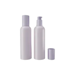 3.4oz / 100ml PETG Cosmo Round Bottle with Lotion Pump & Overcap