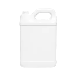2.5 Gallon / 320oz 38mm F-Style Oblong HDPE Plastic Jug with Label Panel