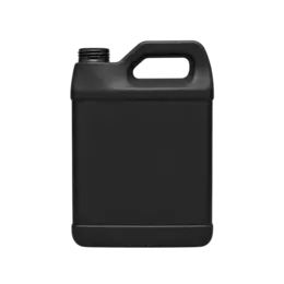 2.5 Gallon / 320oz 53mm F-Style Oblong HDPE Plastic Jug with Label Panel
