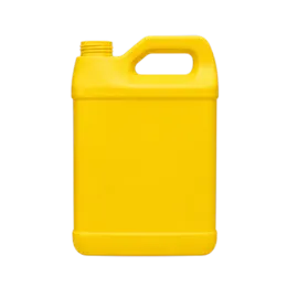 2.5 Gallon / 320oz 53mm F-Style Oblong HDPE Plastic Jug with Label Panel