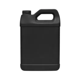 2.5 Gallon / 320oz 63mm F-Style Oblong HDPE Plastic Jug with Label Panel