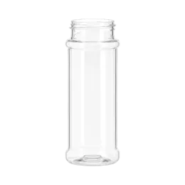 3.75oz Round 43-485 PET Spice Bottle with Recessed Label Panel