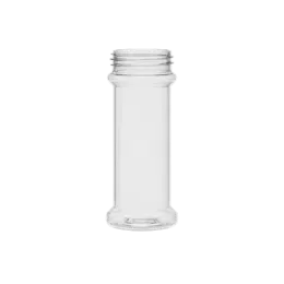 7oz Round 53-485 PET Spice Bottle with Recessed Label Panel