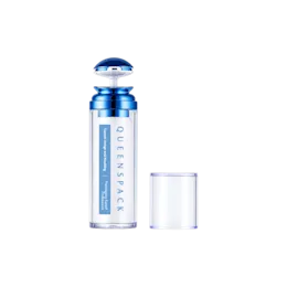 1.7oz / 50ml AS Cylinder Airless Pump Bottle with Clear AS Overcap & Domed Pump Actuator, 0.2cc Dosage
