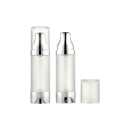 1oz / 30ml Acrylic Cylinder Syringe-Style Airless Pump Bottle with Bottom Mounted Push Button & Dispensing Nozzle, 0.23cc Dosage