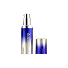 0.51oz / 15ml Acrylic Cylinder Airless Pump Bottle with Matching Metallized Overcap & Aluminum Pump, 0.23cc Dosage